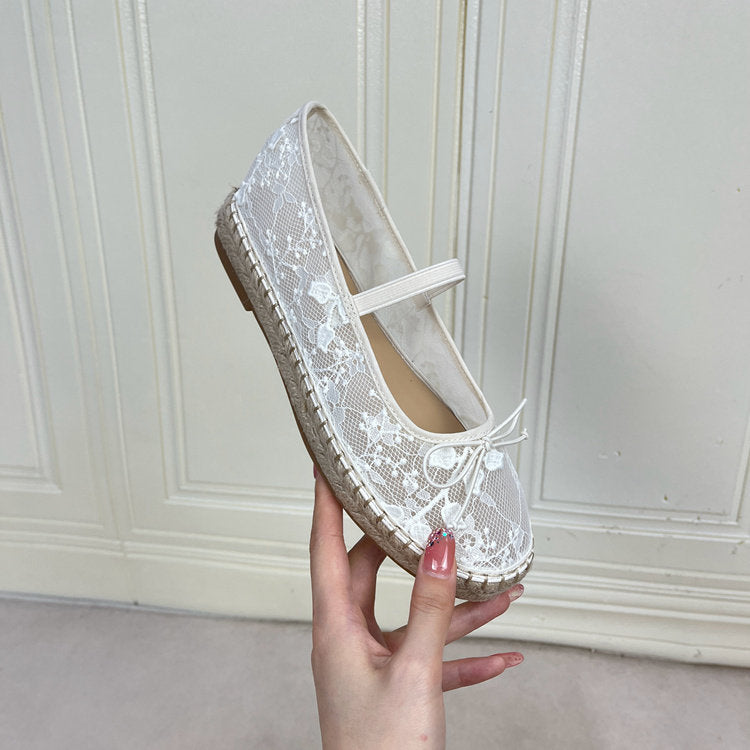 Womens Round-toe Low-top Mesh Chunky-soled Shoes