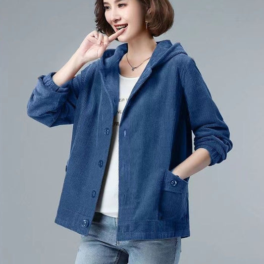 Corduroy Thickening Minimalist Oversized Loose Coat