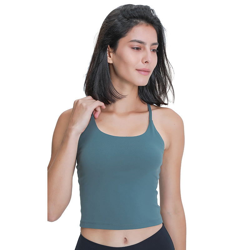 Simple Camisole Sports Abdominal Exercising Band Chest Pad Beauty Back Yoga Vest