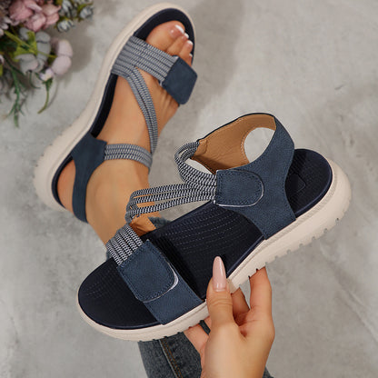 Women's Cloth Platform Beach Sandals