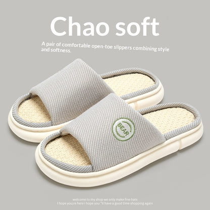 Household Spring And Autumn Indoor Home And Office Cotton And Linen Slippers