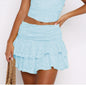 Women's Solid Color Lace Skirt