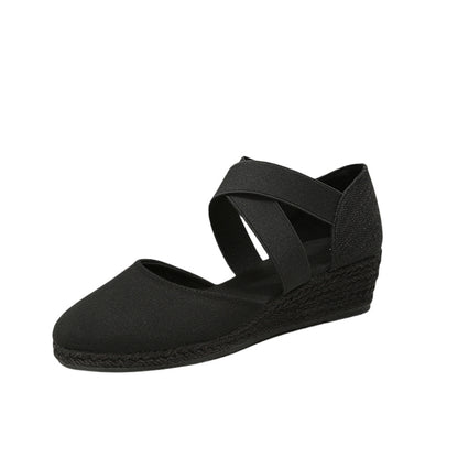 Comfortable Height-increasing Wedge Shoes With A Breathable Closed-toe Design