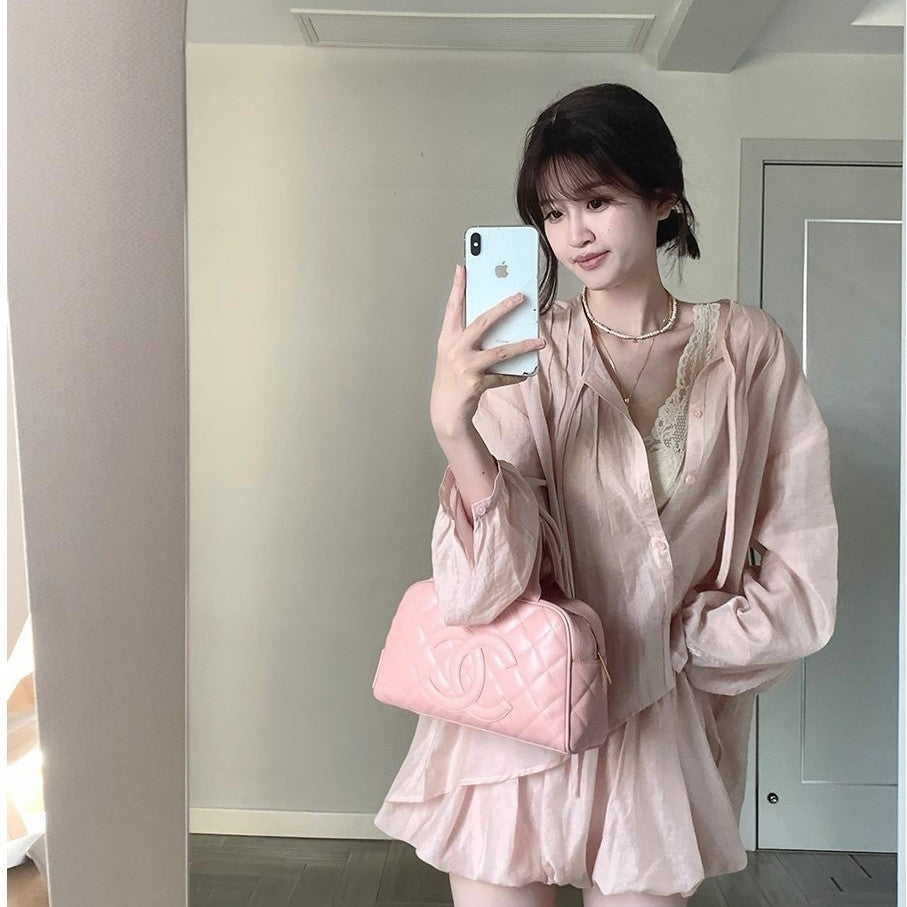 Summer Thin Long Sleeves Top Bud Skirt Pants