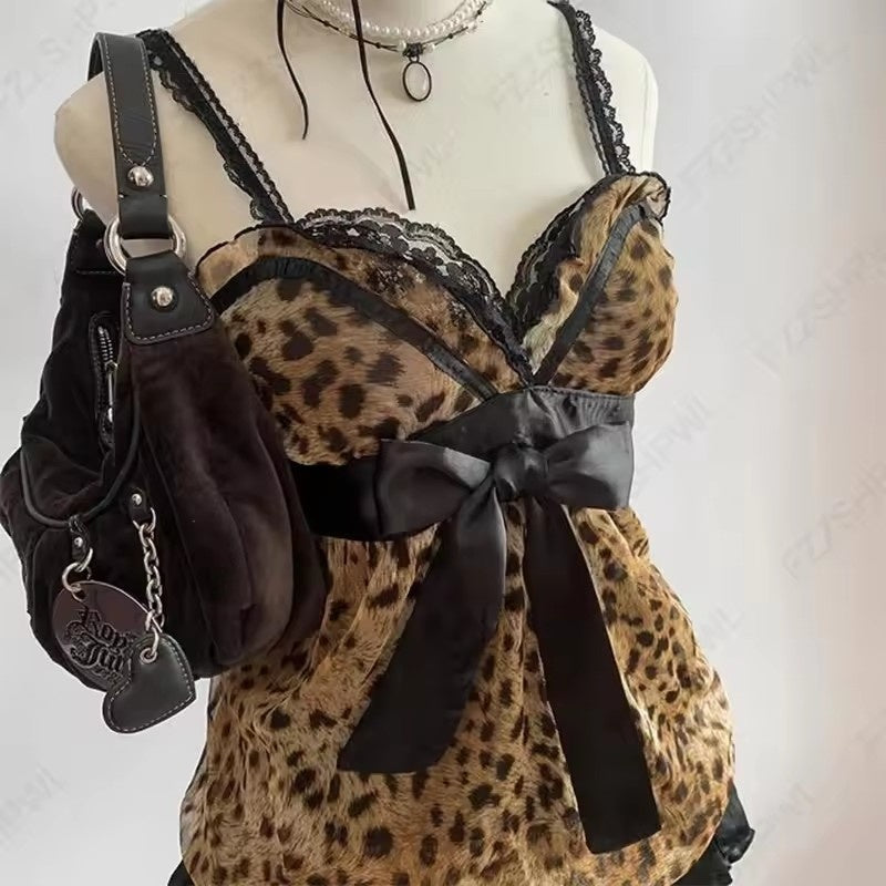 Fashion Sexy Hot Girl Striped Lace Bow Sweet Women's Sling