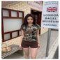 Retro Camouflage Printed Short Sleeved T-shirt For Women