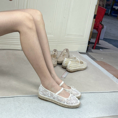 Womens Round-toe Low-top Mesh Chunky-soled Shoes