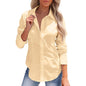 Pure Color All-matching Office Temperament Shirt Top