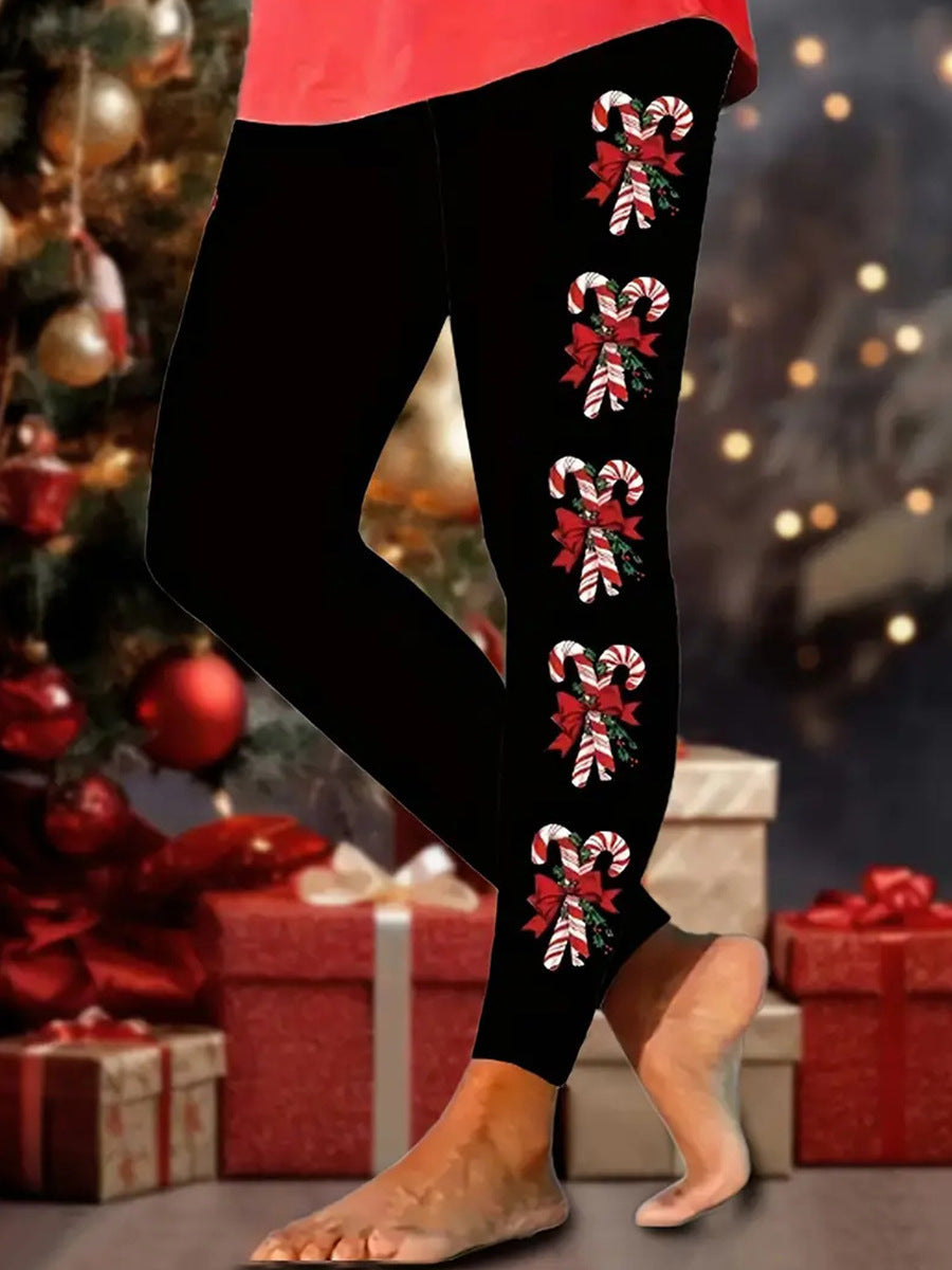 Leggings Christmas Tree Sequined Printing