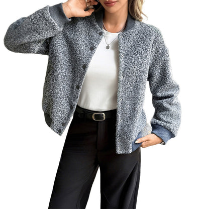 Casual Holiday Button Long-sleeved Coat For Women