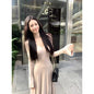 Knitted Women's Autumn And Winter Design Temperament Waist-controlled Dress