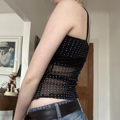 New Dot Sexy Backless Gauzy Strap Hot Girl See-through Women