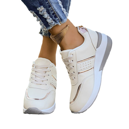 Womens Chunky-Soled Casual Fashion Sneakers