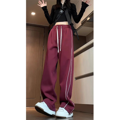 Korean Fashion All-matching Draping Wide-leg Draggle-tail Trousers