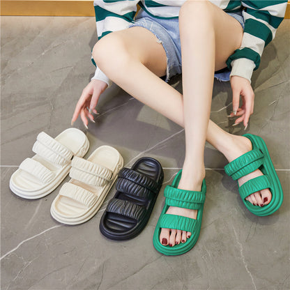 Womens EVA Thick-Soled Slippers With A Step-on-Poop Feel