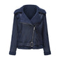 Women's Belt Turn-down Collar Coat
