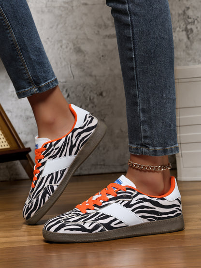 Leopard-print Casual Flat Sneakers