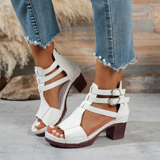 Womens Stylish Casual Peep-toe Wedge High-heeled Sandals