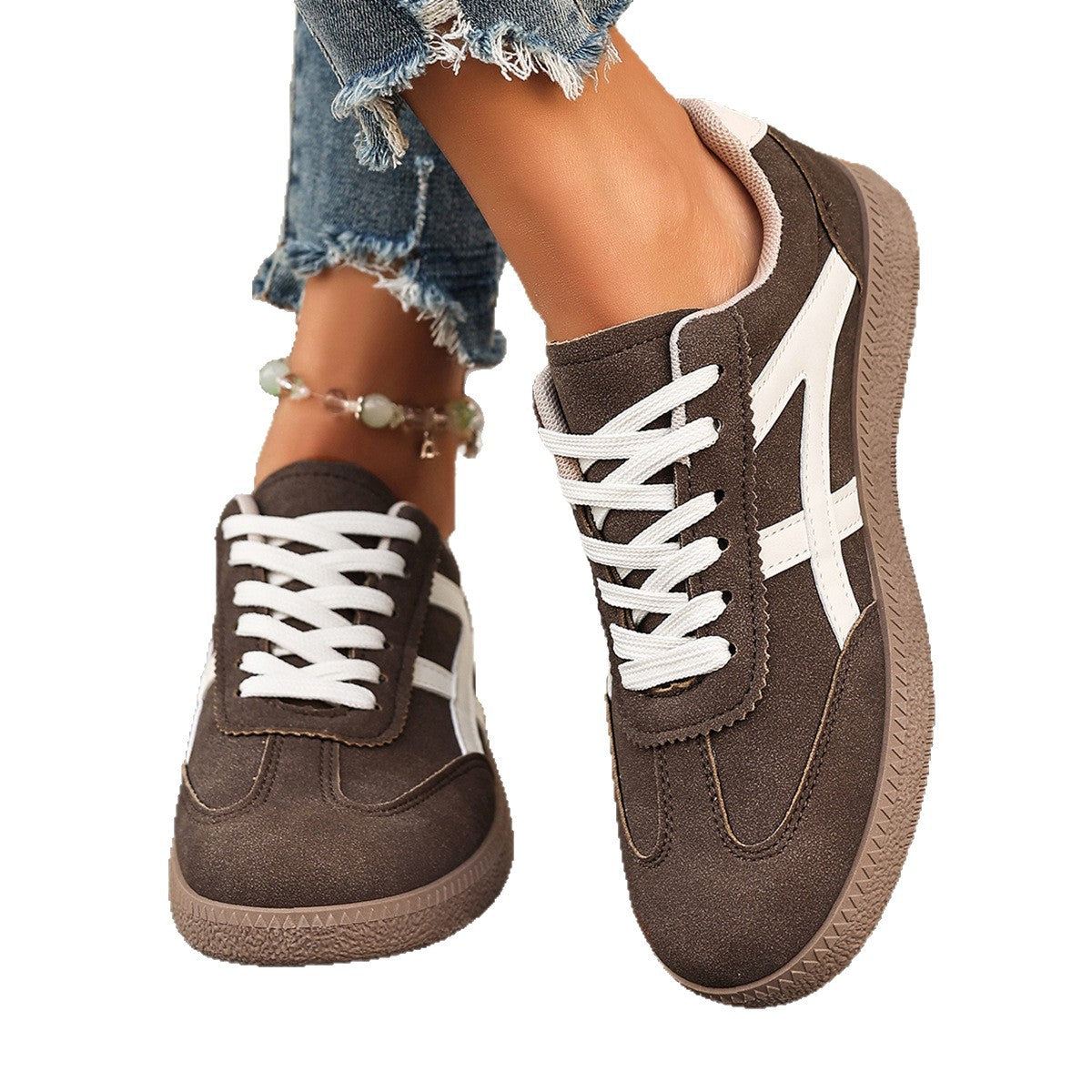 Versatile Lace-up Low-top Athletic Sneakers