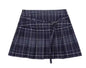Retro Large Size High Waist College Style A- Line Pleated Skirt