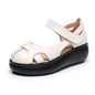 Womens Genuine Leather Closed-Toe Roman Sandals