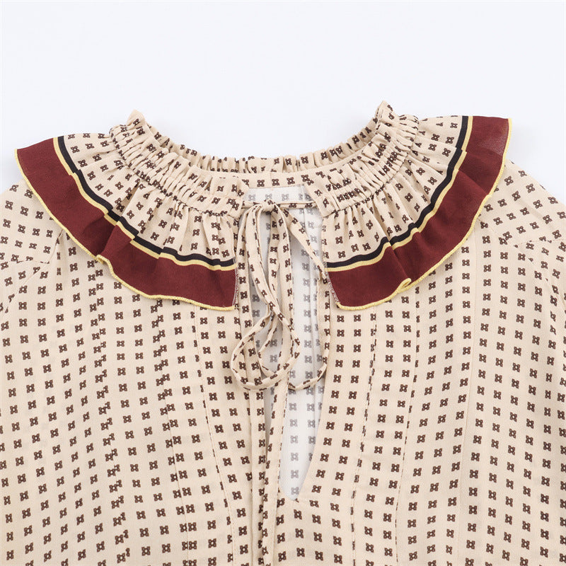 Women's Fashionable Simple Loose Printed Long Dress