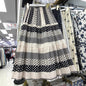 Polka Dot Contrast Color Cotton Stitching Skirt Women's Slimming