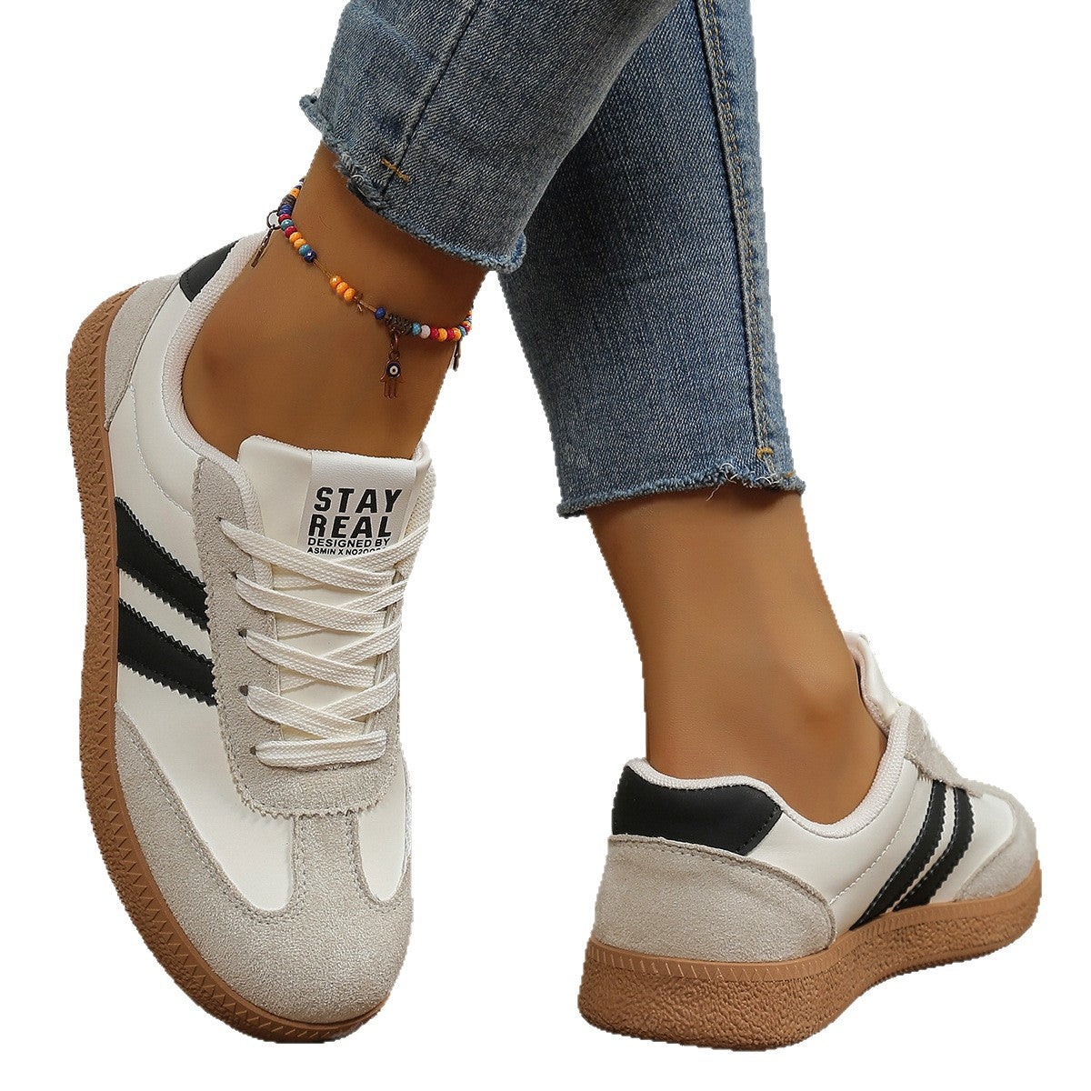 Fashionable Casual White Sneakers For Women