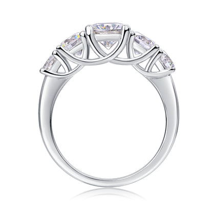 1 Carat Moissanite Wedding Ring in S925 Silver