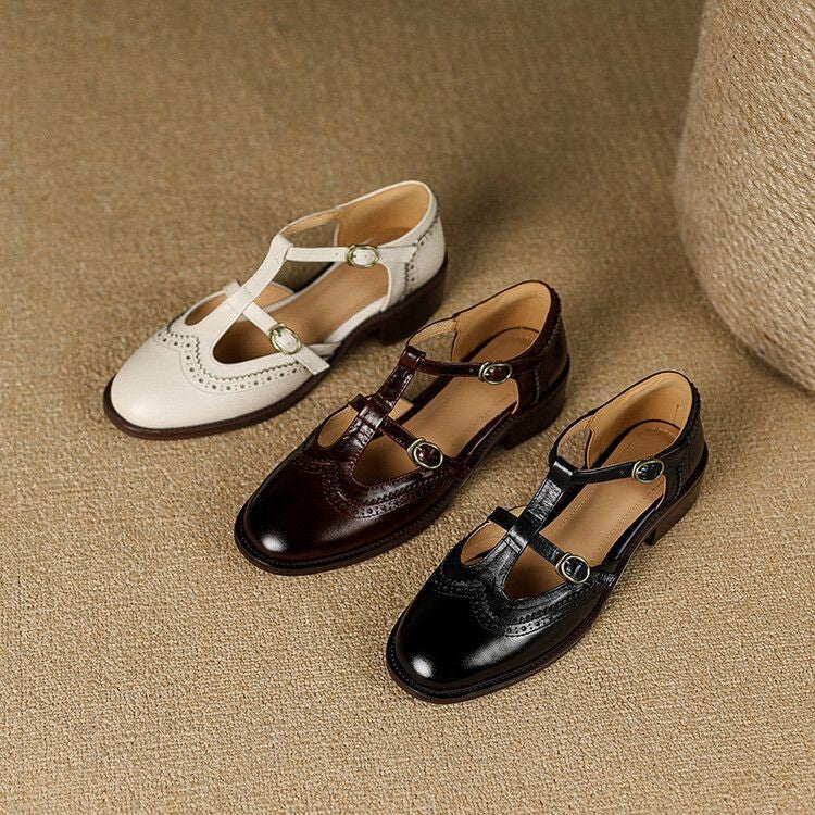 Retro Brogue Womens Shoes In British Style