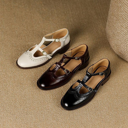 Retro Brogue Womens Shoes In British Style