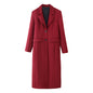 Fashion Simple Two-color Slim Temperament Long Overcoat Outerwear Women