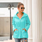 Women's Cinched Hoodie Outdoor Mountaineering Rain Jacket