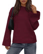 Casual Round Neck Solid Color Knitted Sweaters Women's Clothing