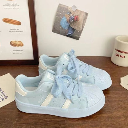 Shell Toe Casual Sneakers For Students Womens