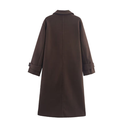 Women's Woolen Wide Version Long-cut Coat