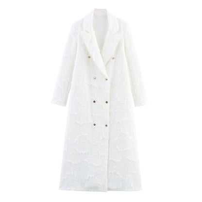 Women's Wear Tassel Texture Fabric Coat