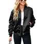 Women's Zipper Casual Jacket Coat Large Profile With Pockets Autumn Clothing Fashion