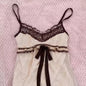 Fashion Sexy Hot Girl Striped Lace Bow Sweet Women's Fashion Clothing Sling