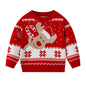 Cartoon Elk Jacquard Pullover Bottoming Sweater