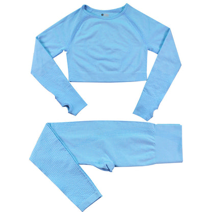 Seamless Knitted Dot Yoga Suit For Women