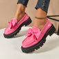 Bow-tie Loafer Shoes For Women Vintage Style