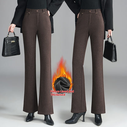 Women's Fashionable Stylish Casual Fleece-lined Slim Flare Pants
