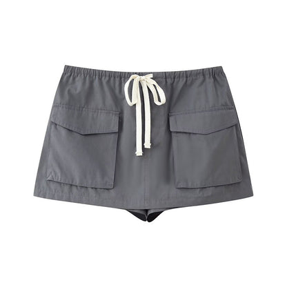 Women's Commute Style All-matching Hooded Jacket Overalls Culottes