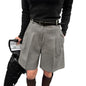 Woolen Shorts High Waist Outer Wear Fifth Pants Small Wide Leg