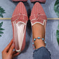 Womens Comfortable Non-slip Bow-tie Loafers