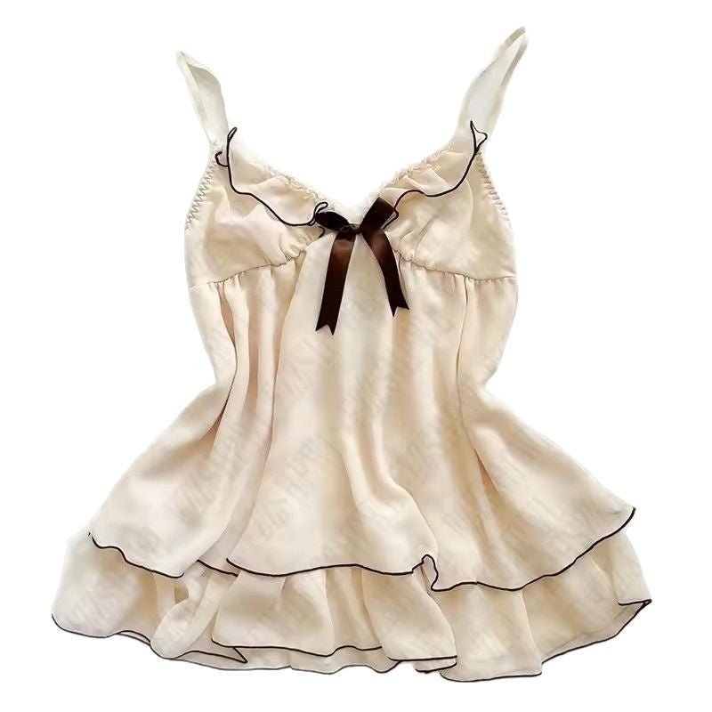 French Sweet Girl Slim Fit Backless Fashion Casual Sling