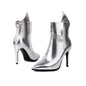 Womens Plus-Size Pointed-Toe High Heels With Back Zipper