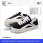 Minority All-match Board Shoes Female Four Seasons Students Product information: Pattern: color matching Lining material: Leather Color: blue, white black, black and white, yellow Black Upper height: low top Size: 35, 36, 37, 38, 39, 40 Sole craft: vulcan