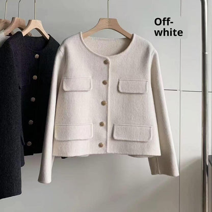 Casual All-matching Graceful Fashion Long Sleeve Solid Color Top